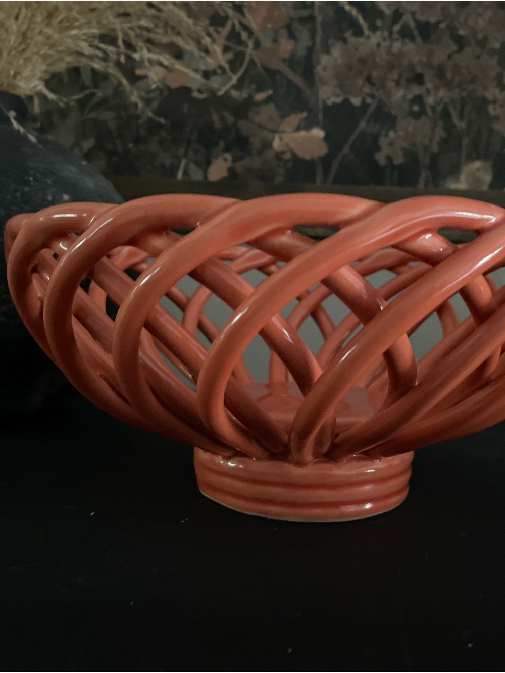 Eucalyptus Stoneware Orange Bread  Basket
